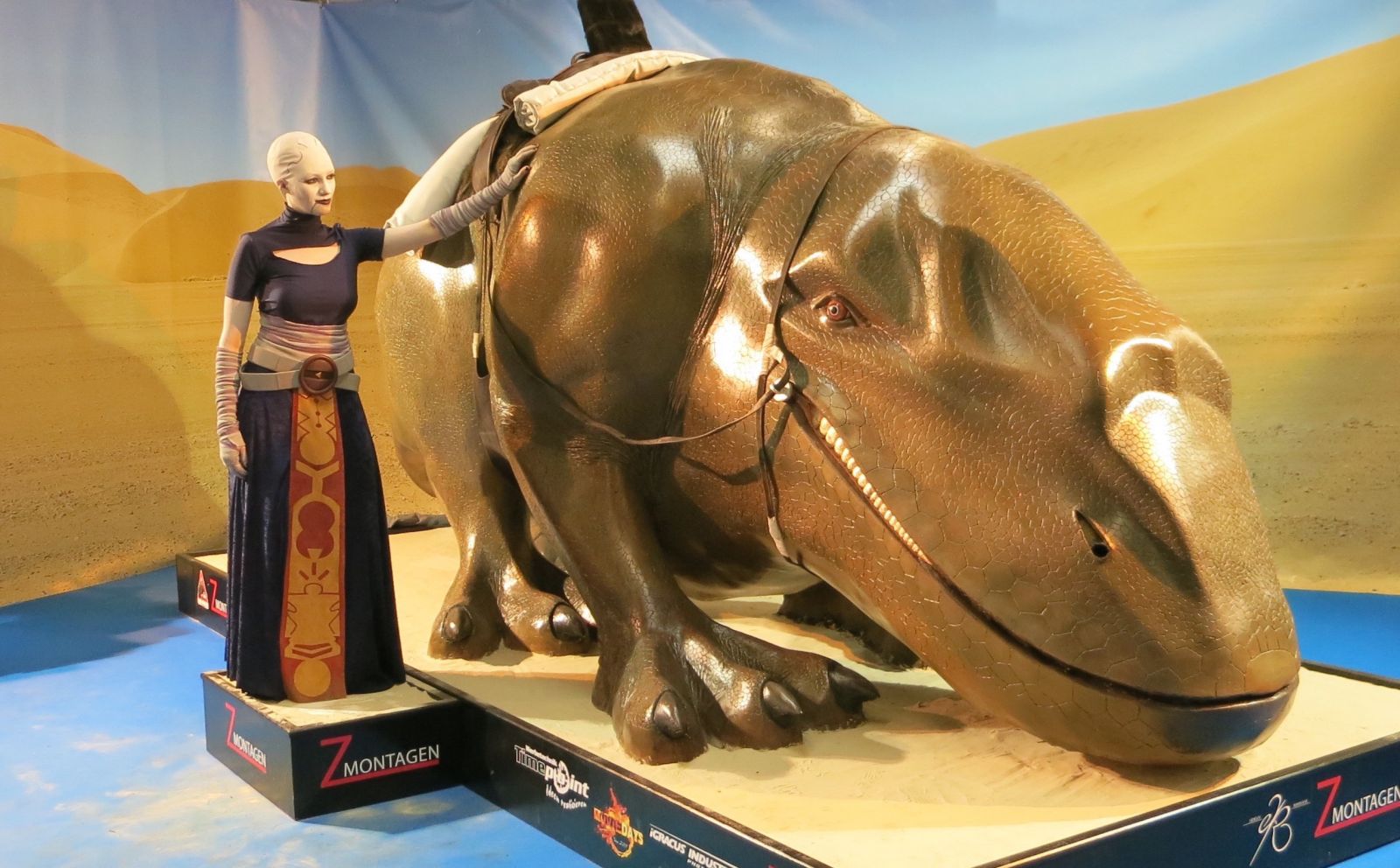 Asajj Ventress and her pet dewback